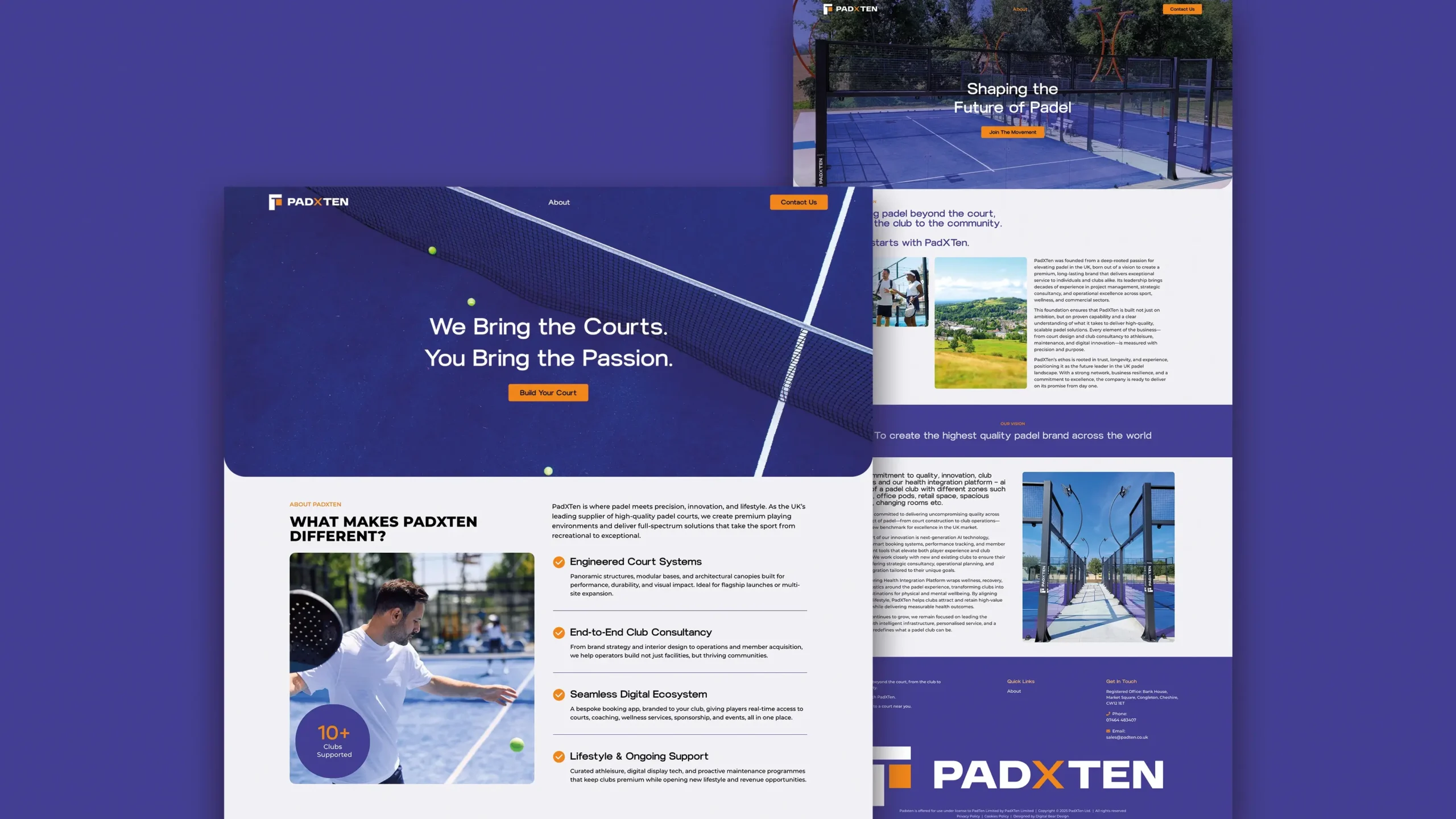 PadXTen padel website design