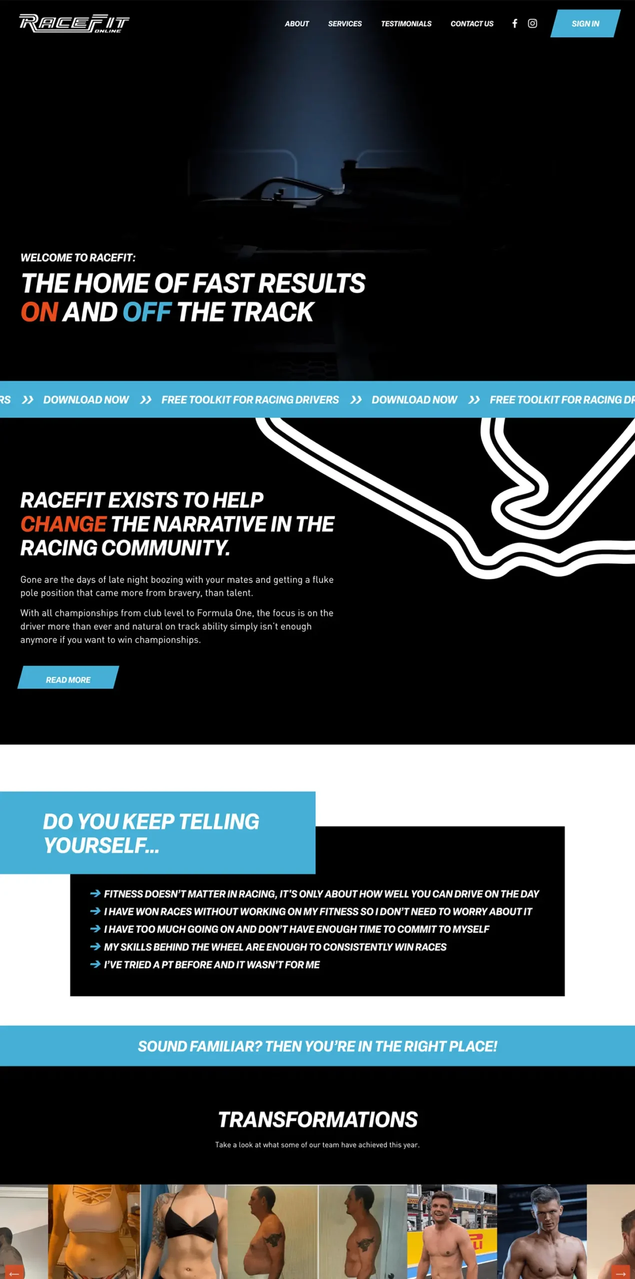 fitness services website pages 7