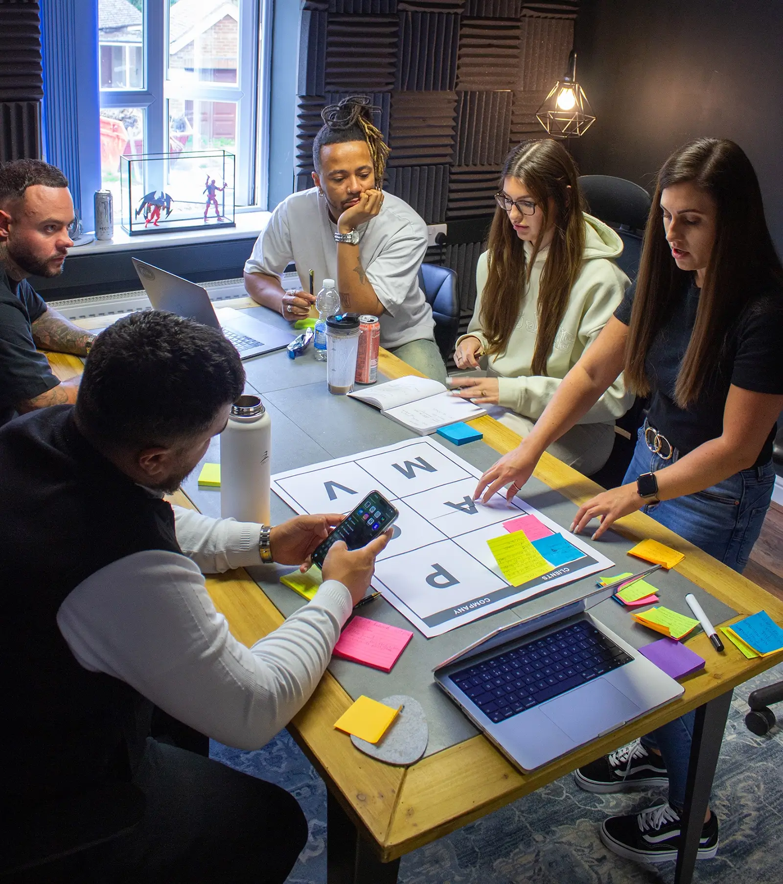 Brand strategy agency in Reading in the middle of an in person workshop
